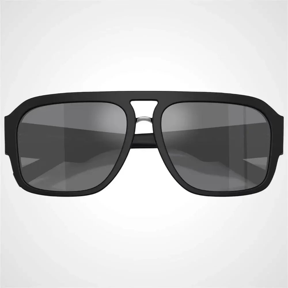 New Dolce & Gabbana Sunglasses Black Matte Aviator Pilot Gray Mirror Black Lens